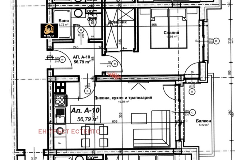 Продава 2-СТАЕН, гр. София, Дружба 2, снимка 2 - Апартаменти - 53259298