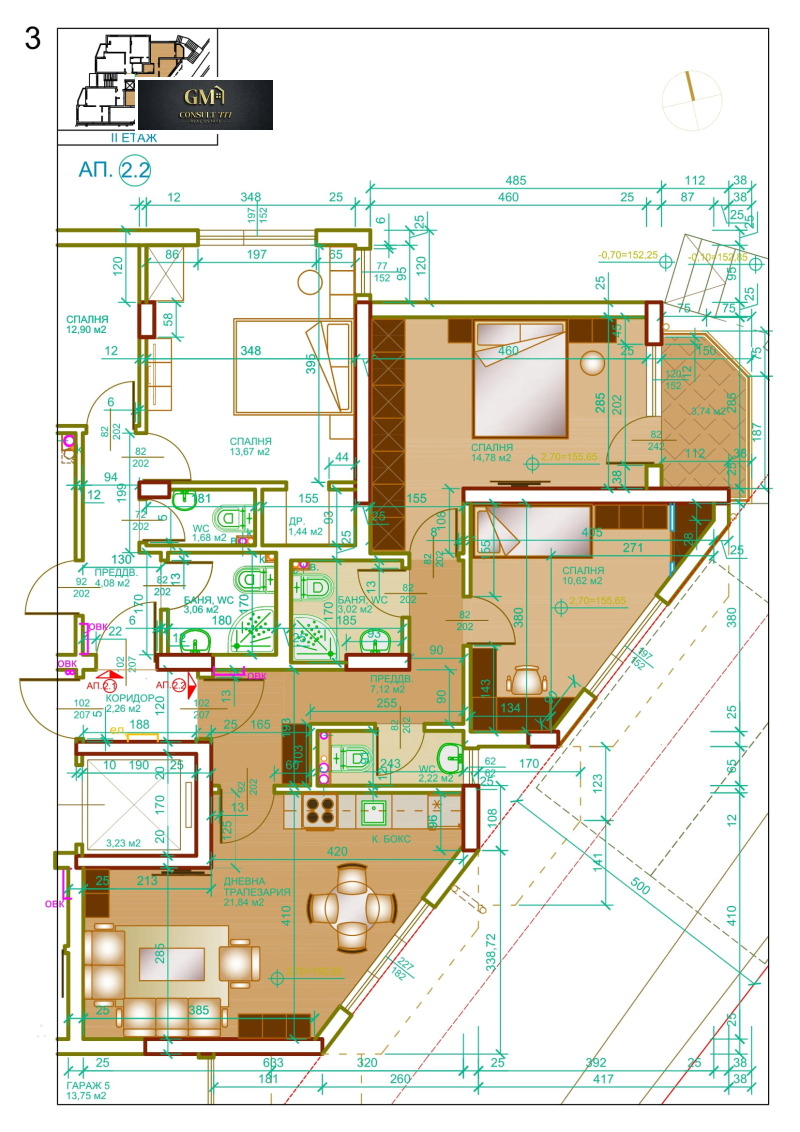 Продава 3-СТАЕН, гр. Плевен, Широк център, снимка 3 - Aпартаменти - 48961544