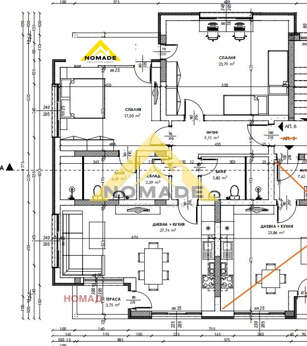 Продава 3-СТАЕН, гр. Пловдив, Коматевско шосе, снимка 5 - Апартаменти - 53376284