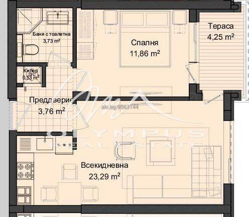 Myytävänä  1 makuuhuone Plovdiv , Gagarin , 66 neliömetriä | 82593145 - kuva [2]