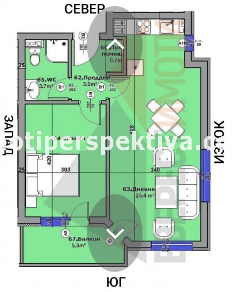 Продава 2-СТАЕН, гр. Пловдив, Кючук Париж, снимка 5 - Апартаменти - 53017932