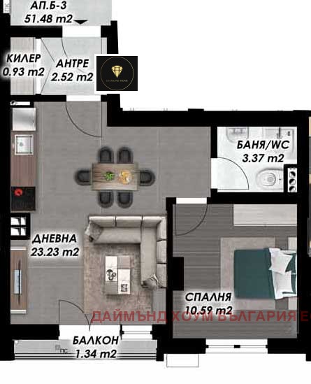 Продава 2-СТАЕН, гр. Пловдив, Гагарин, снимка 2 - Апартаменти - 53187431