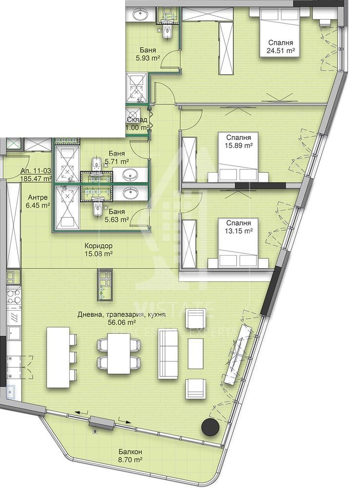 Продава 4-СТАЕН, гр. София, Кръстова вада, снимка 13 - Апартаменти - 56369844