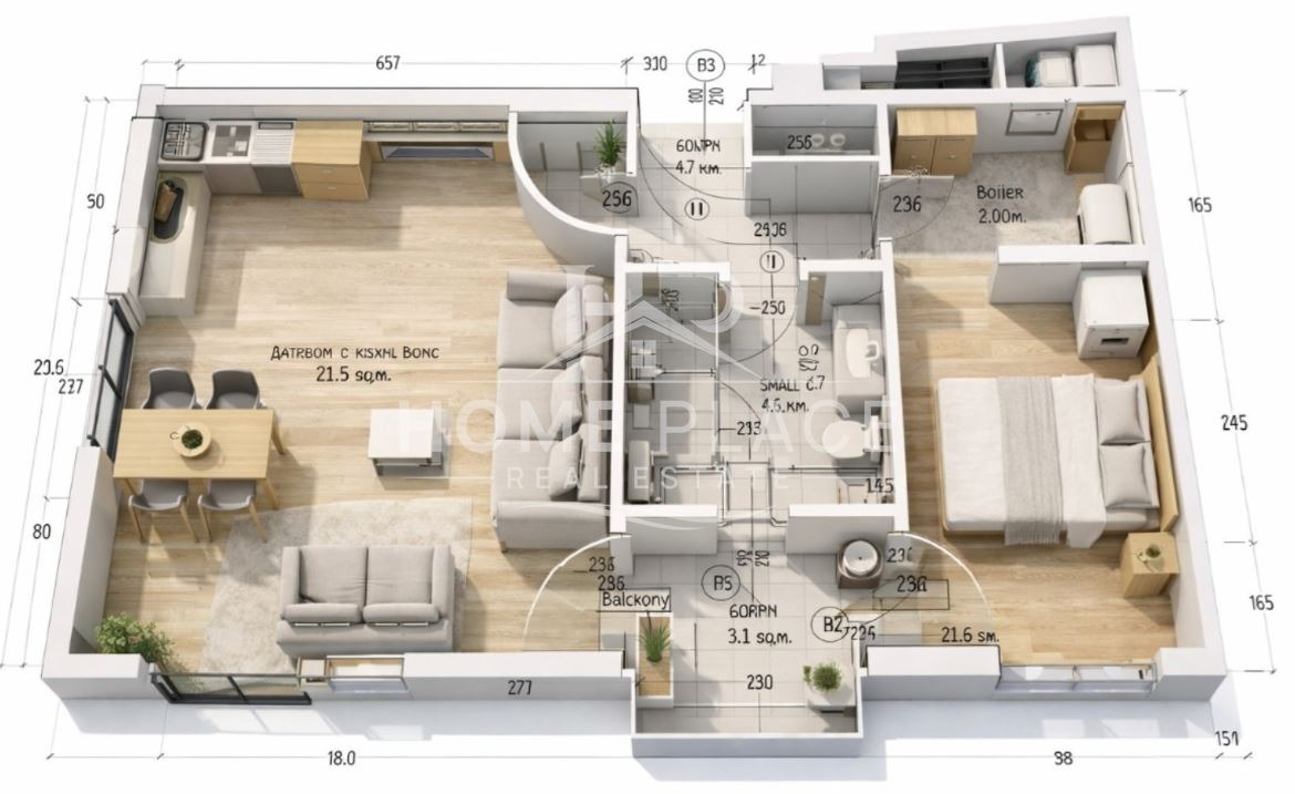 Продава 2-СТАЕН, гр. Варна, Трошево, снимка 4 - Апартаменти - 54118532