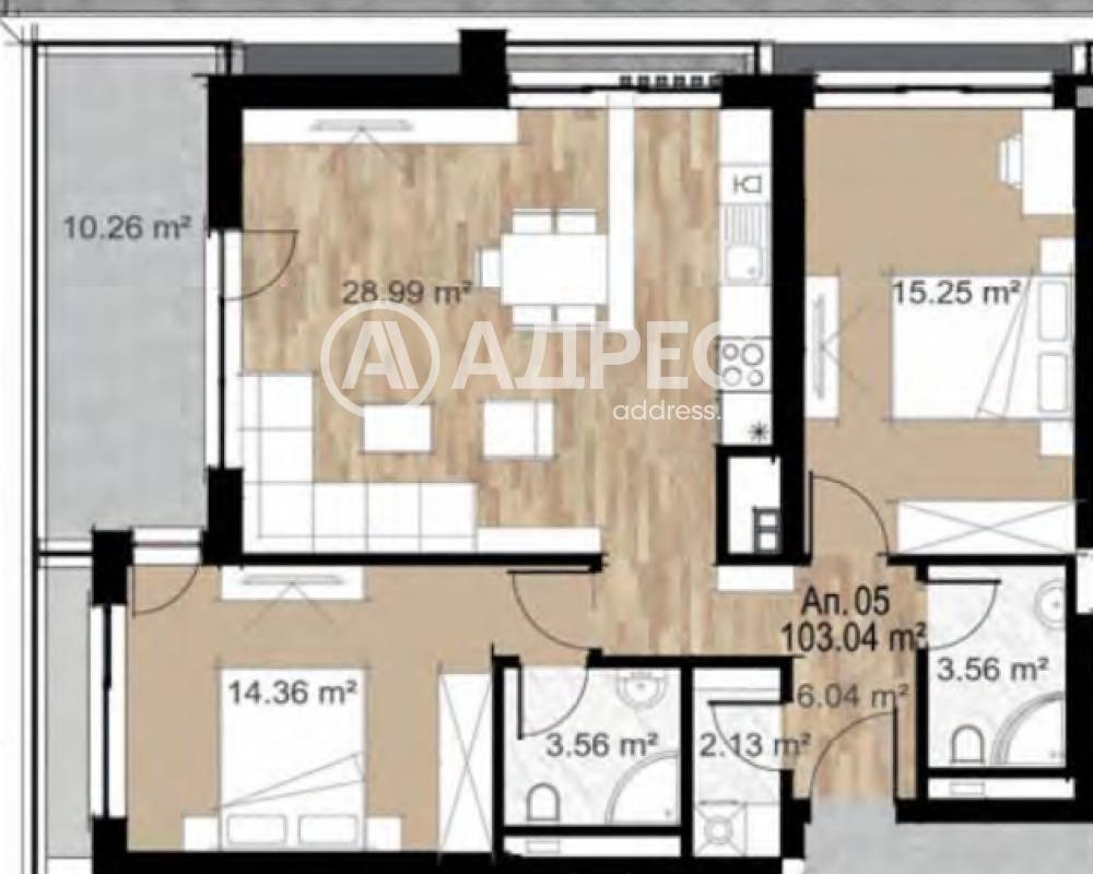 Продава 3-СТАЕН, гр. София, Зона Б-5, снимка 4 - Апартаменти - 54735434