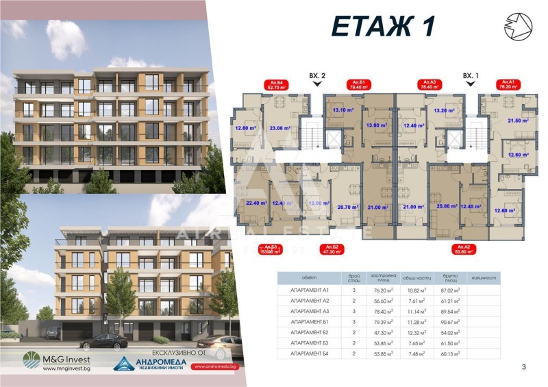 For Sale  1 bedroom Pleven , Shirok tsentar , 54 sq.m | 49601898 - image [3]