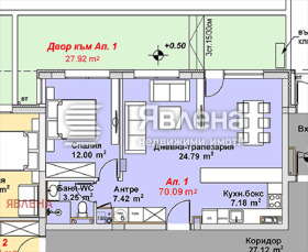 1 bedroom m-t Gardova glava, Sofia 1