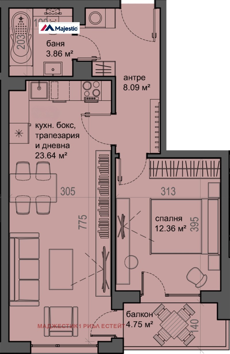 Till salu  1 sovrum Sofia , Malinova dolina , 70 kvm | 83073481 - bild [5]