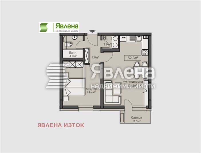 Продава 2-СТАЕН, гр. София, Красно село, снимка 8 - Aпартаменти - 48937105