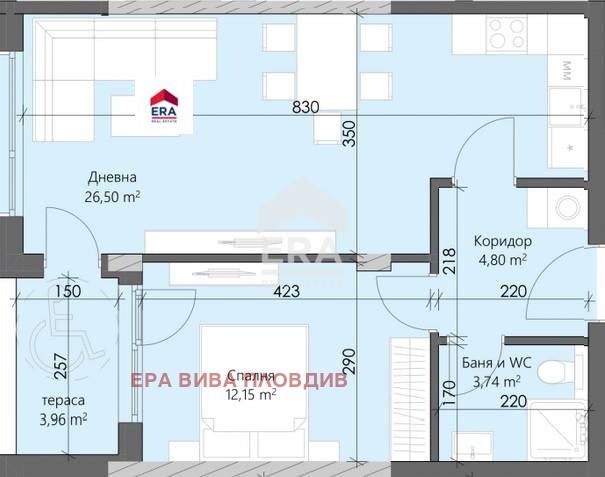 Til salgs  1 soverom Plovdiv , Karsjijaka , 72 kvm | 38928791 - bilde [7]
