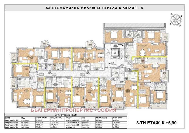 Продава 2-СТАЕН, град София, Люлин 8 • 115502 € / 225902.28 лв. • 22387761 1