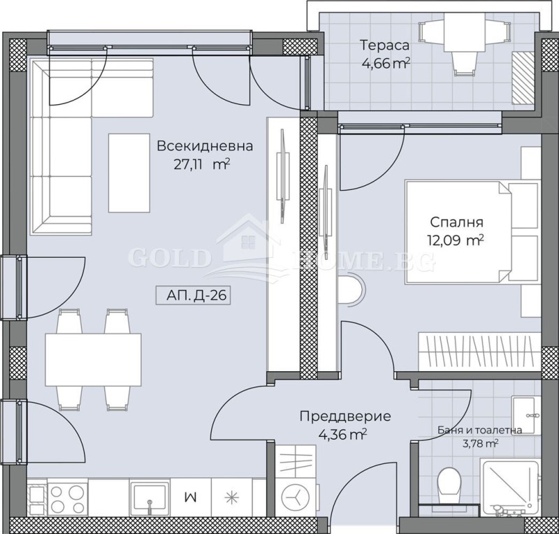 Продава 2-СТАЕН, гр. Пловдив, Остромила, снимка 2 - Aпартаменти - 48990147