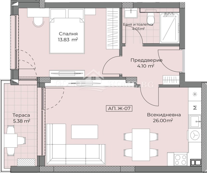 Продава 2-СТАЕН, гр. Пловдив, Остромила, снимка 8 - Aпартаменти - 48990147