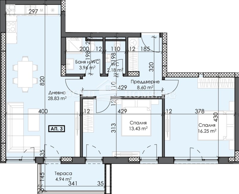 Продава 3-СТАЕН, гр. Пловдив, Тракия, снимка 7 - Aпартаменти - 49390757