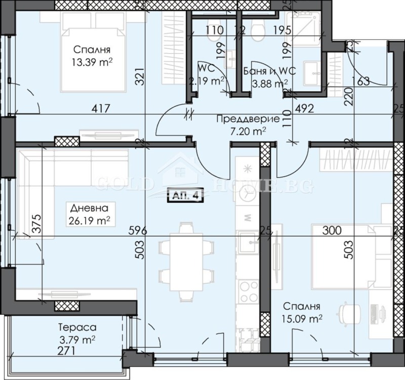 Продава 3-СТАЕН, гр. Пловдив, Тракия, снимка 6 - Aпартаменти - 49390757