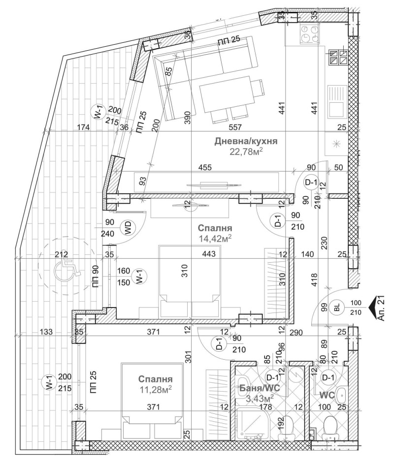 Продаја  2 спаваће собе Варна , Левски 1 , 108 м2 | 47003146 - слика [2]