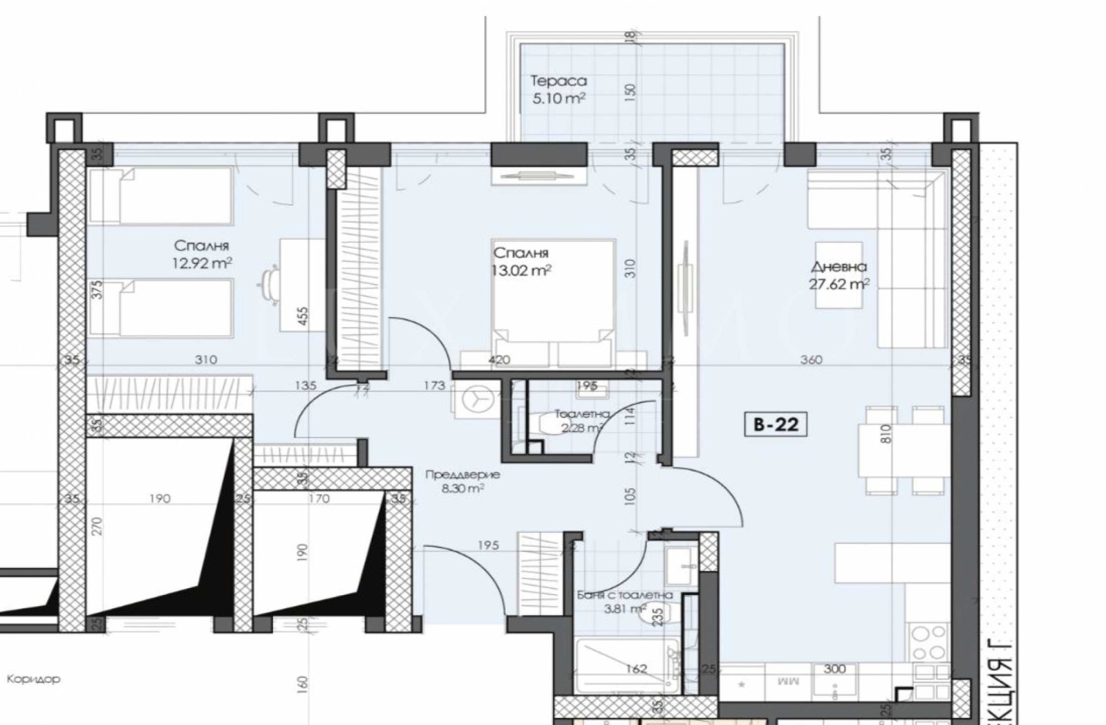 Продава 3-СТАЕН, гр. Пловдив, Гагарин, снимка 2 - Апартаменти - 53999090