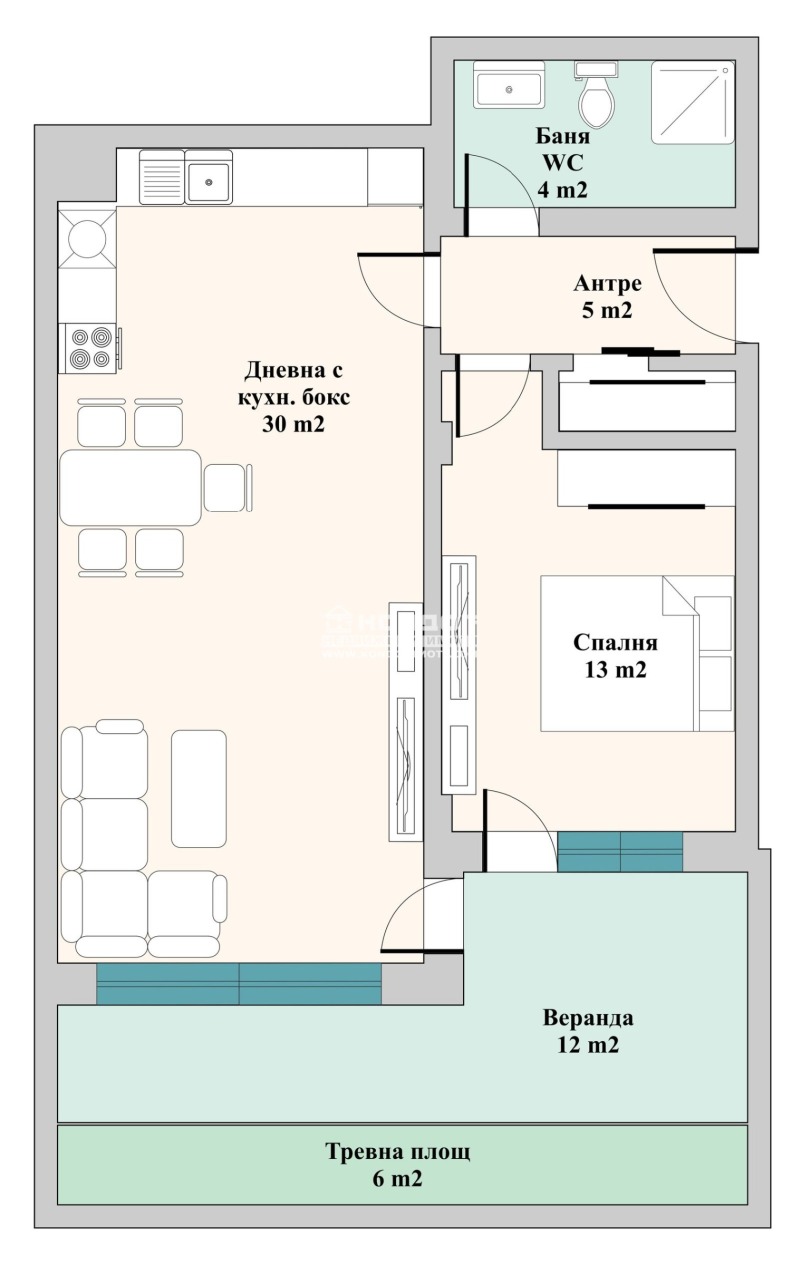 For Sale  1 bedroom Plovdiv , Vastanicheski , 89 sq.m | 60587873 - image [2]