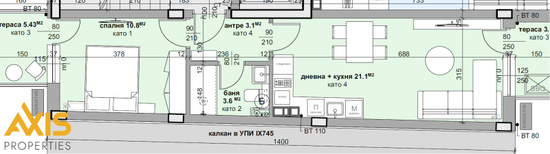 En venta  1 dormitorio Stara Zagora , Tsentar , 79 metros cuadrados | 98553641 - imagen [3]