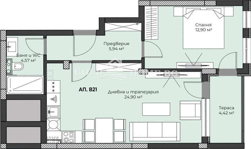 Продава 2-СТАЕН, гр. Пловдив, Христо Смирненски, снимка 3 - Aпартаменти - 48994491