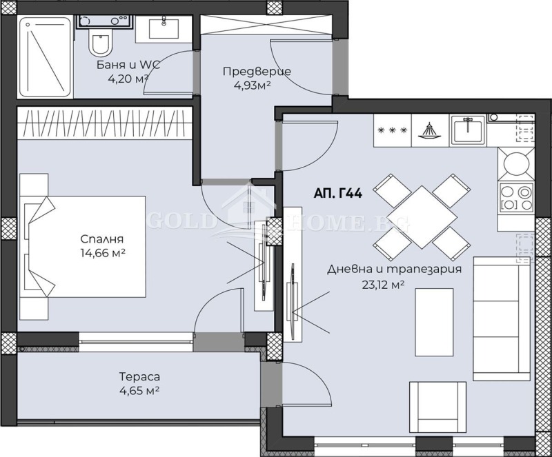 Продава 2-СТАЕН, гр. Пловдив, Христо Смирненски, снимка 6 - Aпартаменти - 48994491