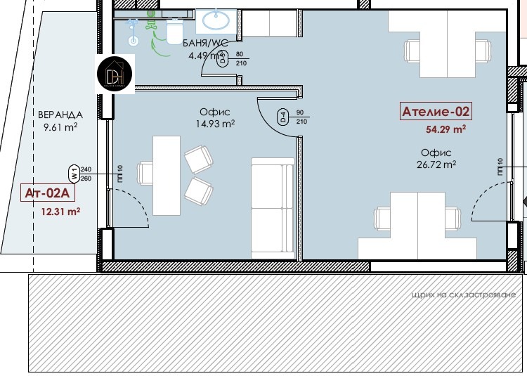 For Sale  1 bedroom Plovdiv , Mladezhki Halm , 62 sq.m | 53213948 - image [4]