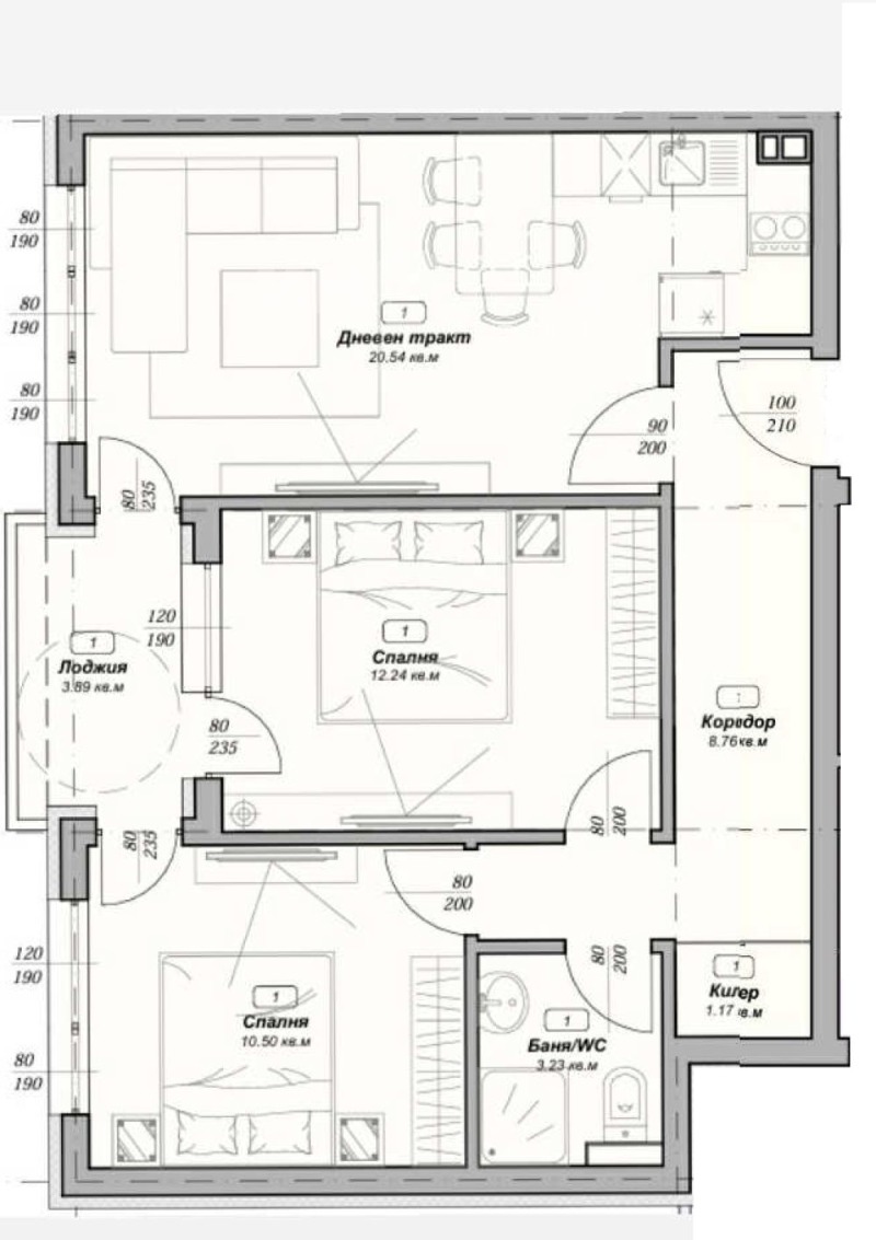 Zu verkaufen  2 Schlafzimmer Warna , m-t Ptschelina , 85 qm | 31536974 - Bild [2]