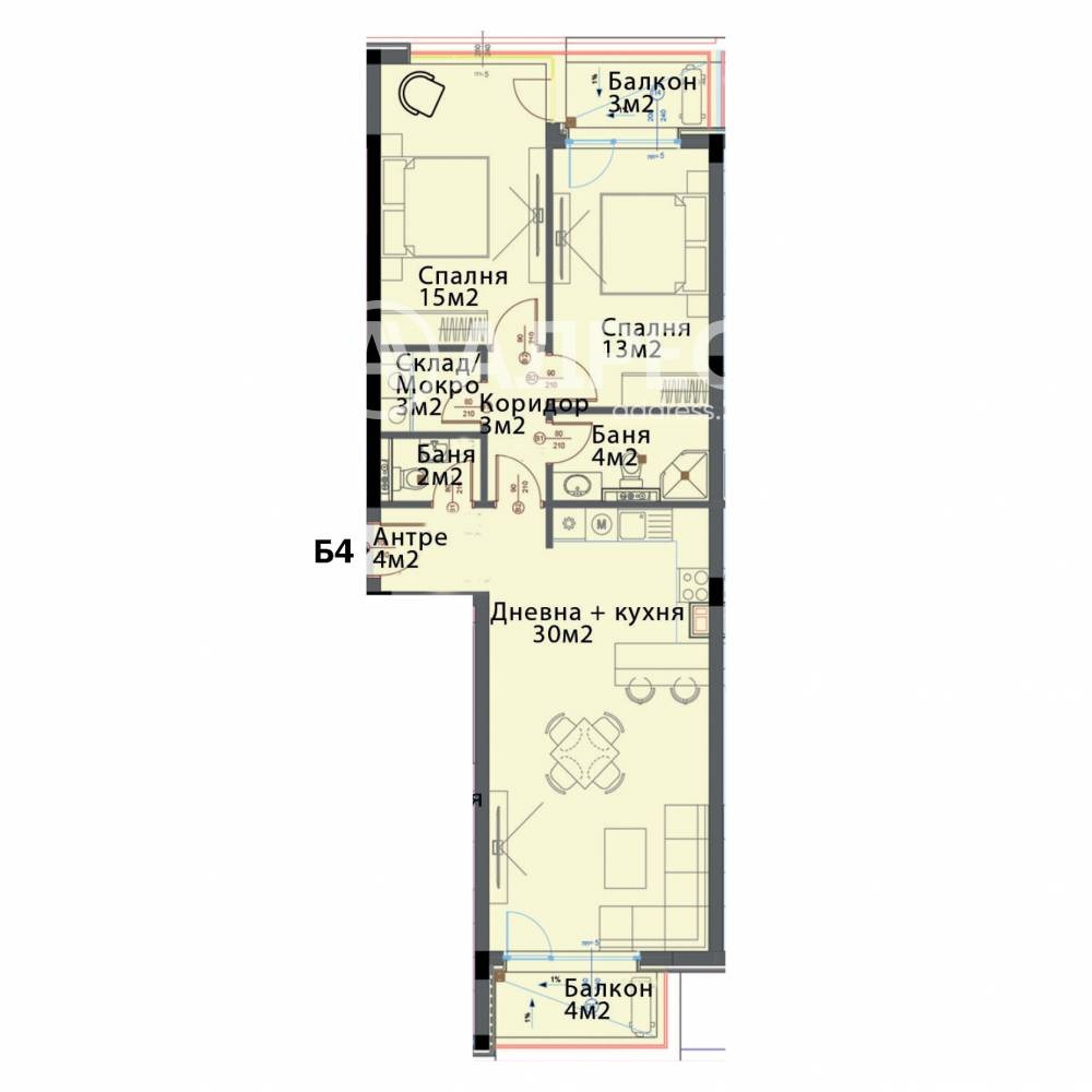 Продава 3-СТАЕН, гр. София, Модерно предградие, снимка 4 - Апартаменти - 55044519
