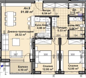 2 slaapkamers m-t Gardova glava, Sofia 1