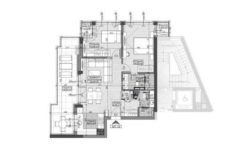 Zu verkaufen  2 Schlafzimmer Sofia , Goze Deltschew , 110 qm | 55355940