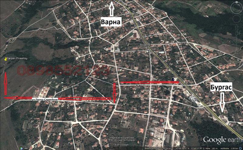 Продава ПАРЦЕЛ, с. Приселци, област Варна, снимка 2 - Парцели - 54085318