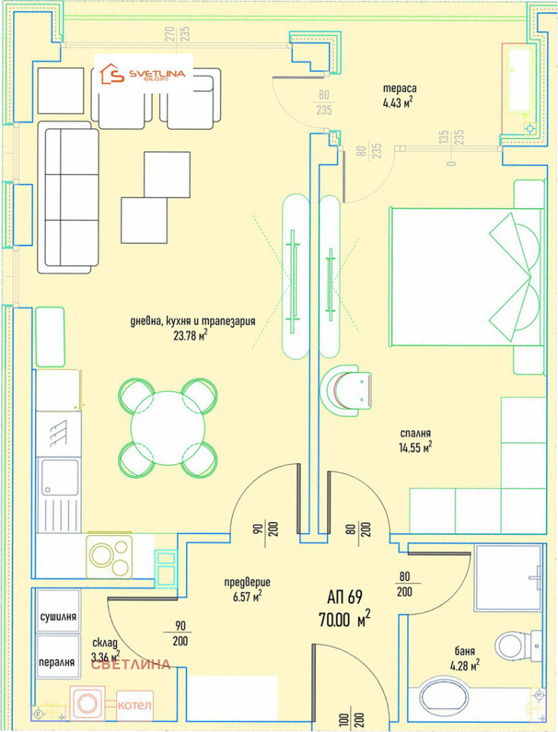 En venta  1 dormitorio Sofia , Malinova dolina , 86 metros cuadrados | 72148655 - imagen [2]