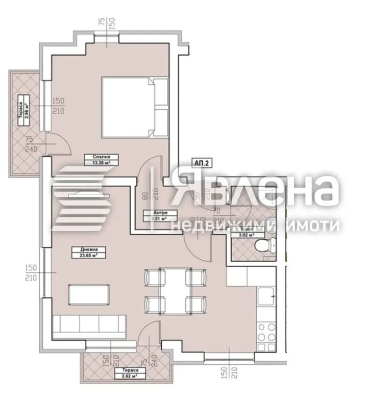 Продава 2-СТАЕН, гр. Благоевград, Еленово 2, снимка 3 - Апартаменти - 52811187