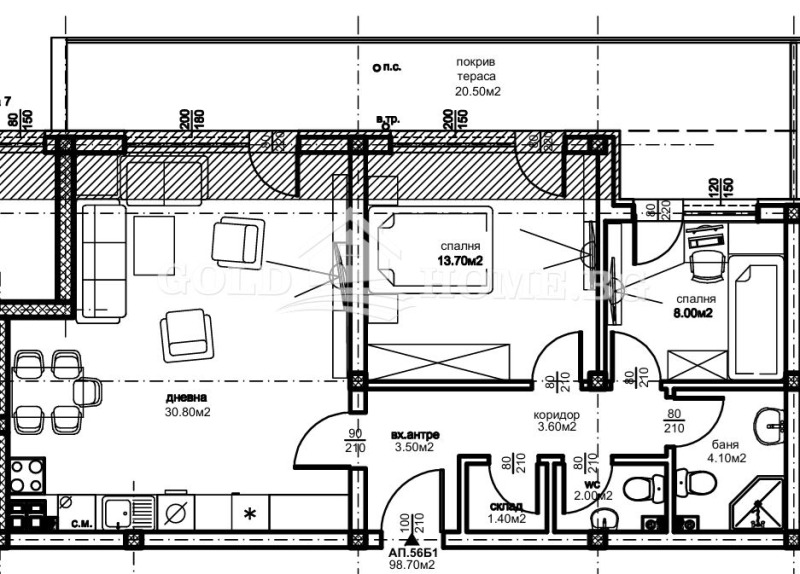 Satılık  2 yatak odası Plovdiv , Ostromila , 111 metrekare | 74355363 - görüntü [3]
