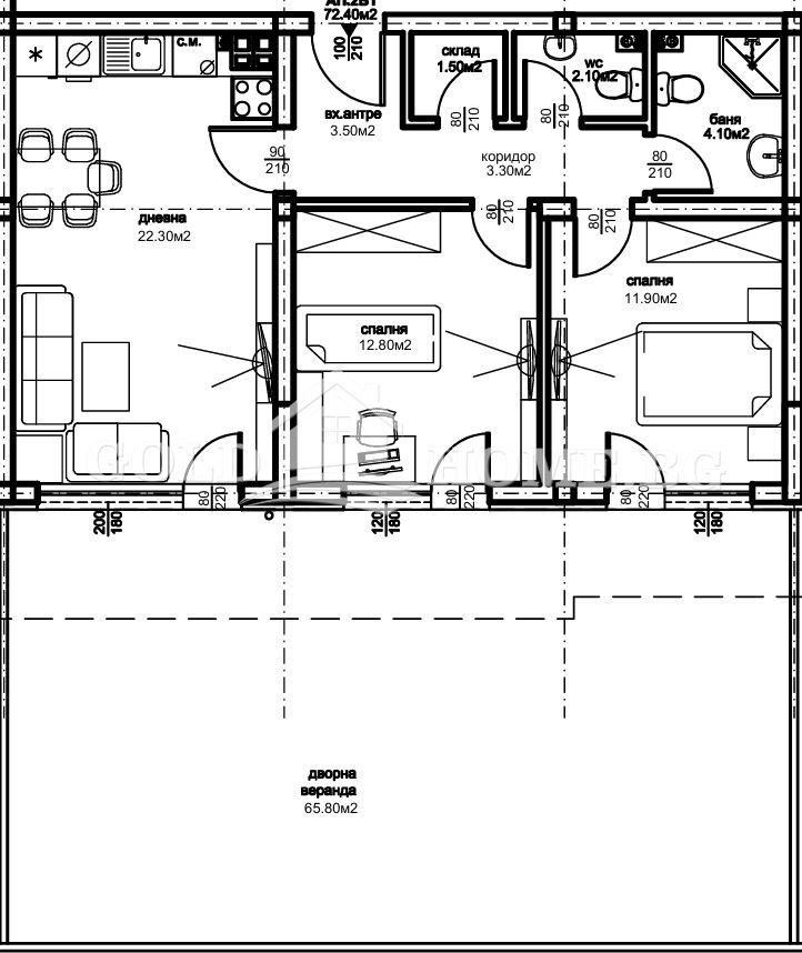 Satılık  2 yatak odası Plovdiv , Ostromila , 111 metrekare | 74355363 - görüntü [5]