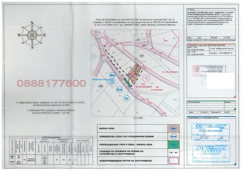 Продава ПАРЦЕЛ, гр. София, в.з.Горна баня, снимка 1 - Парцели - 48421245