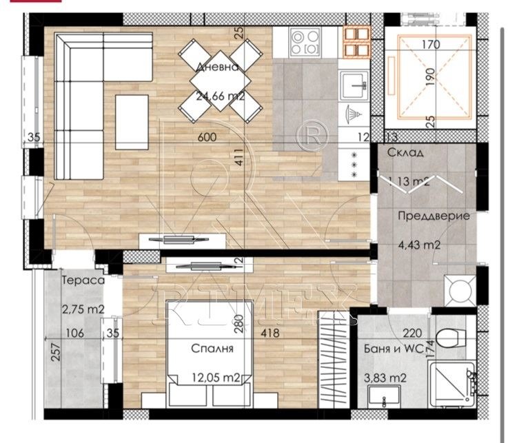 Продава 2-СТАЕН, гр. Пловдив, Остромила, снимка 1 - Aпартаменти - 49384323