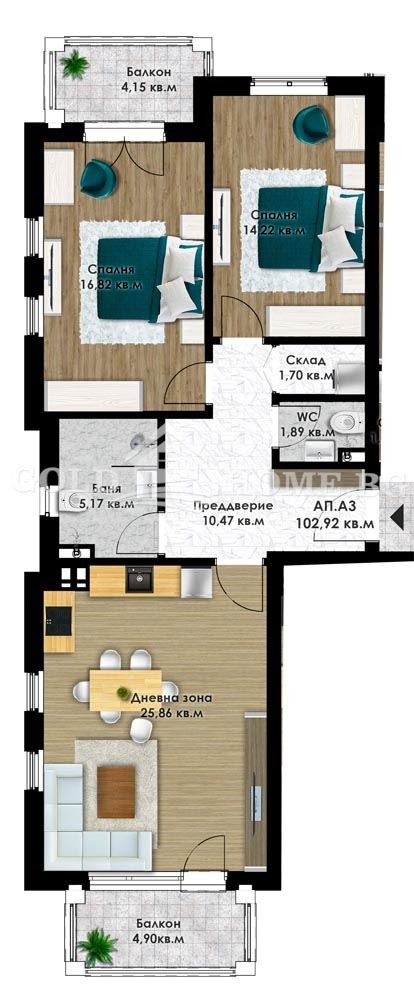 De vânzare  2 dormitoare Plovdiv , Comatevo , 110 mp | 47653062 - imagine [5]