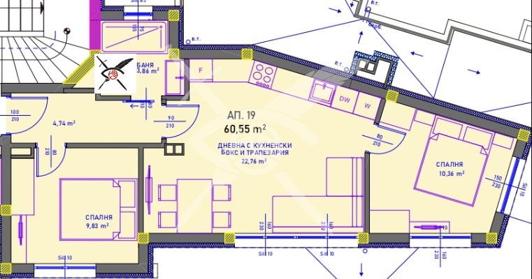 Продава  3-стаен град Бургас , Сарафово , 60 кв.м | 71465483 - изображение [2]