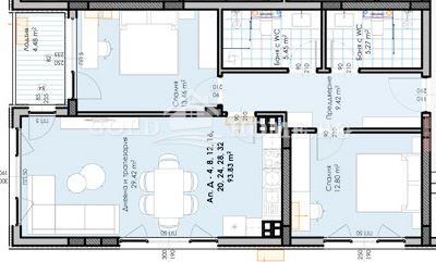 Продаја  2 спаваће собе Пловдив , Гагарин , 103 м2 | 82808083 - слика [7]