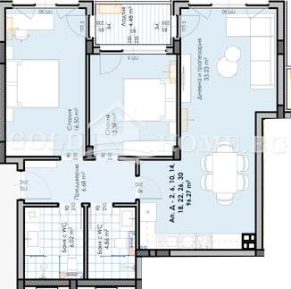 Продаја  2 спаваће собе Пловдив , Гагарин , 103 м2 | 82808083 - слика [6]