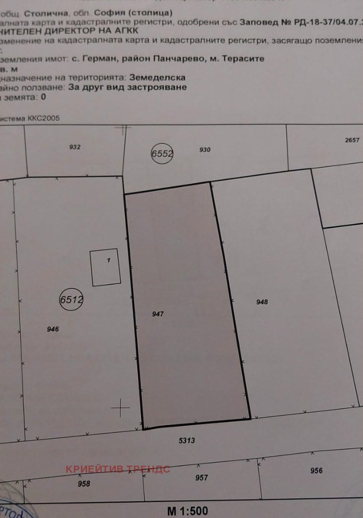 Продава ПАРЦЕЛ, с. Герман, област София-град, снимка 1 - Парцели - 49231442