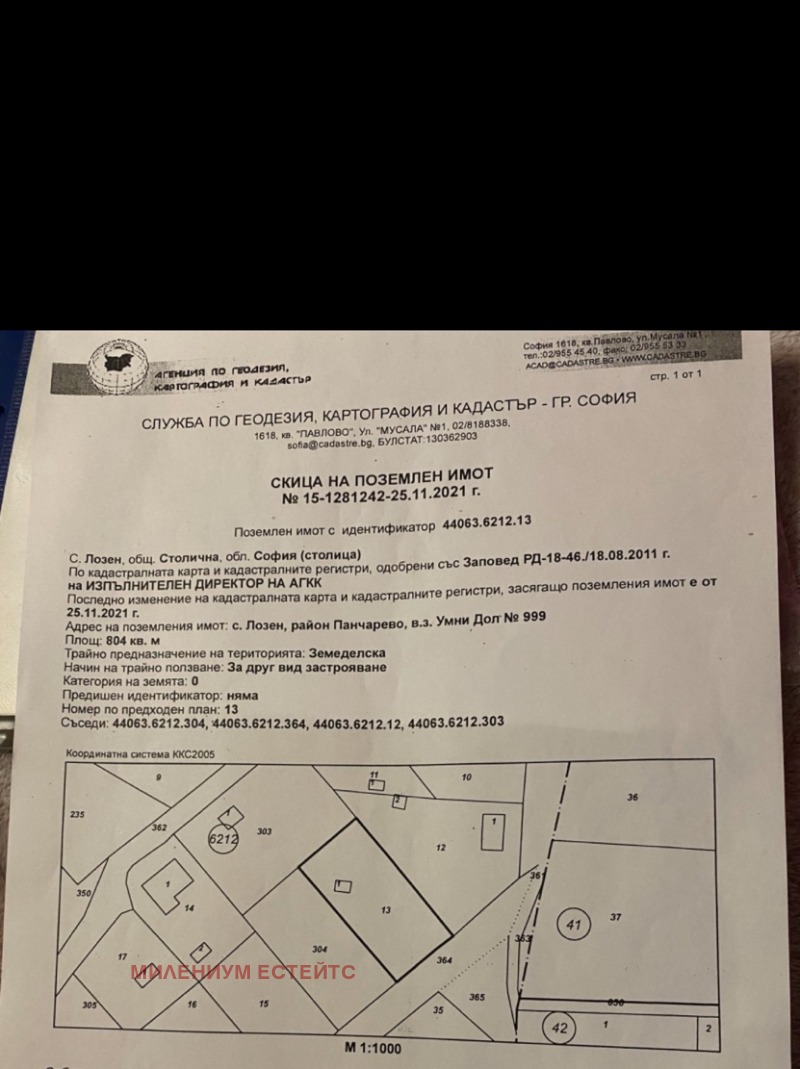 На продаж  Сюжет София , Лозен , 804 кв.м | 86548210