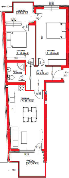 2 quartos Chirok centar, Blagoevgrad