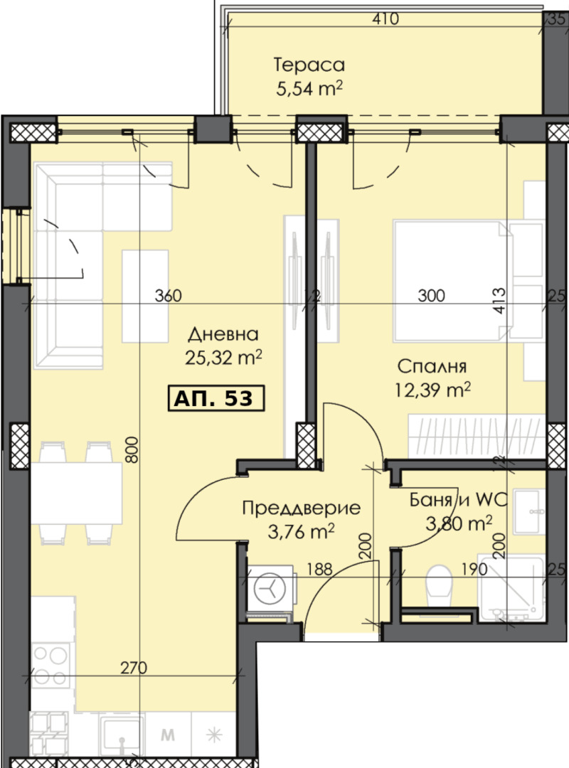 Til salg  1 soveværelse Plovdiv , Trakiya , 73 kvm | 67866291 - billede [3]
