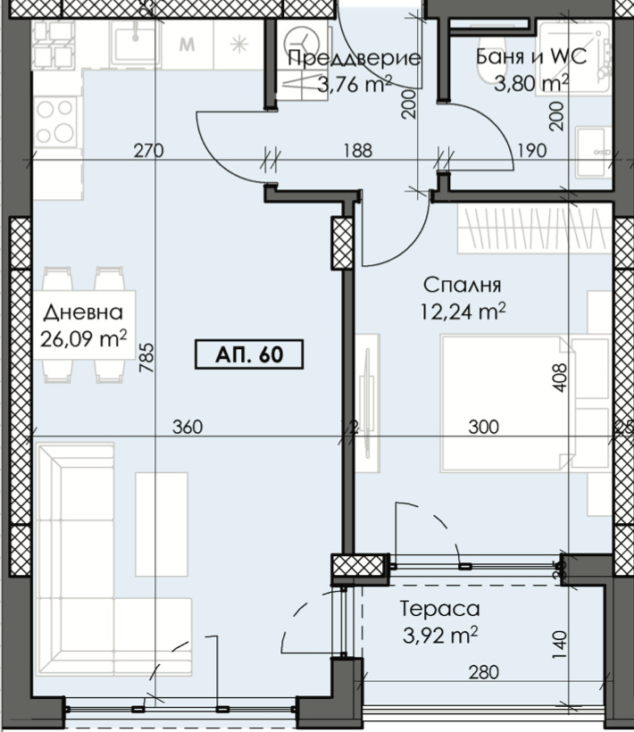 For Sale  1 bedroom Plovdiv , Trakiya , 73 sq.m | 67866291 - image [3]