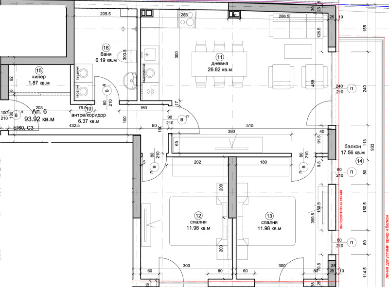 Продава 3-СТАЕН, гр. Варна, Окръжна болница-Генерали, снимка 2 - Апартаменти - 50713992