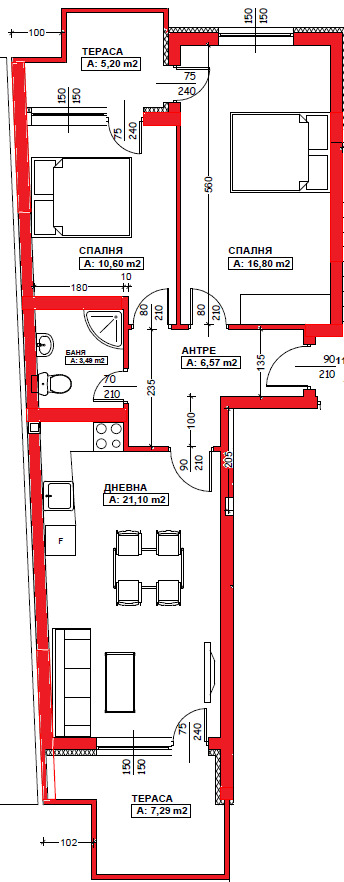 Na prodej  2 ložnice Blagoevgrad , Širok centar , 94 m2 | 98289163