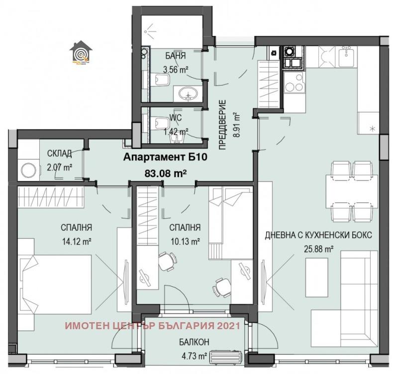 Продава 3-СТАЕН, гр. София, Кръстова вада, снимка 3 - Апартаменти - 53327505