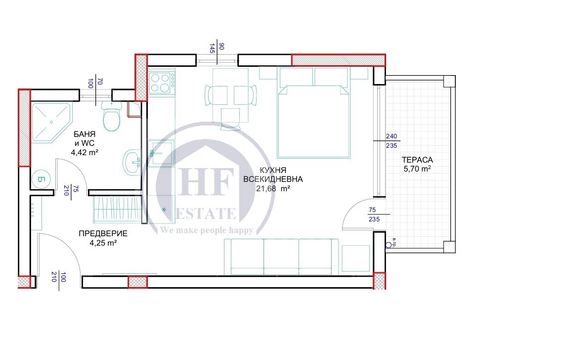 Продава 1-СТАЕН, гр. Бяла, област Варна, снимка 16 - Апартаменти - 55240398